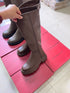 Fashionable Knee-High Back Zipper Boots